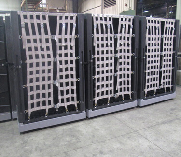 Cargo Shipping Containers with Adjustable Nets